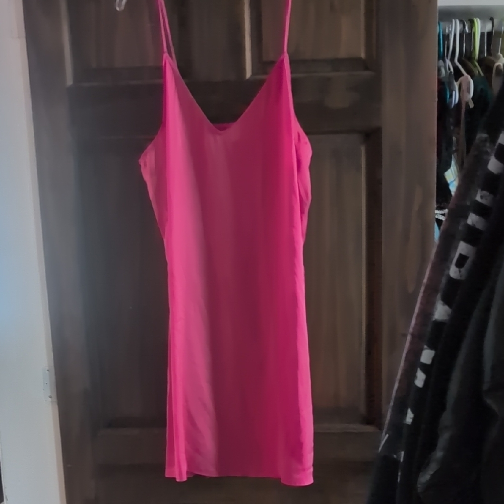 Vibrant Pink Slip Dress